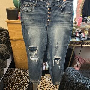 Maurice’s distressed skinny jeans